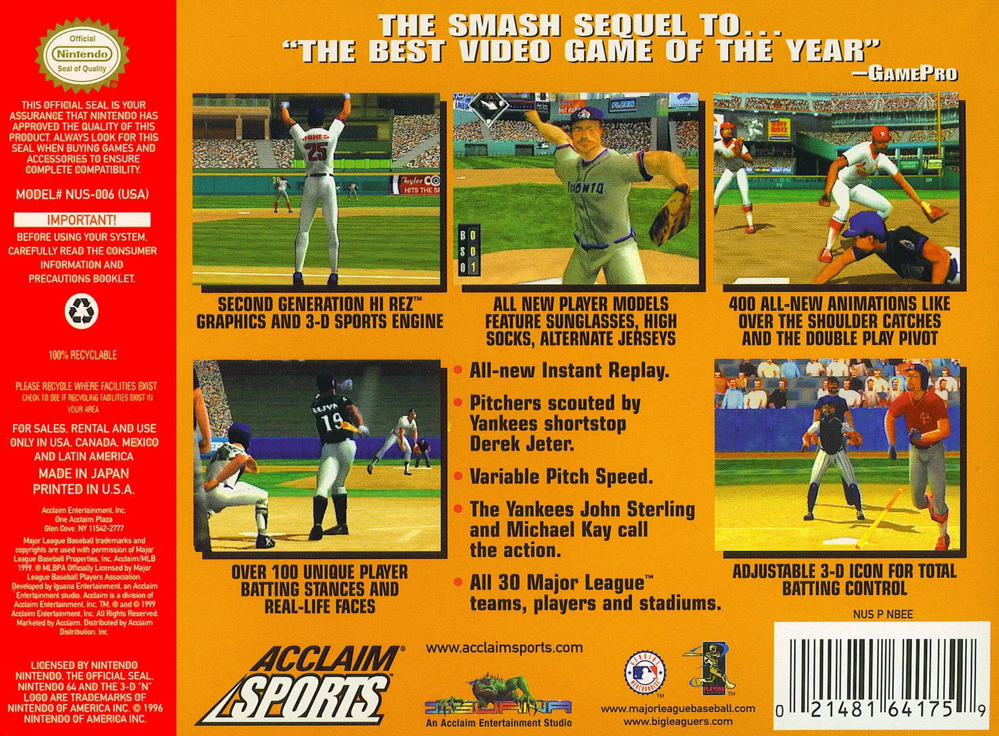 All-Star Baseball 2000 (Nintendo N64)