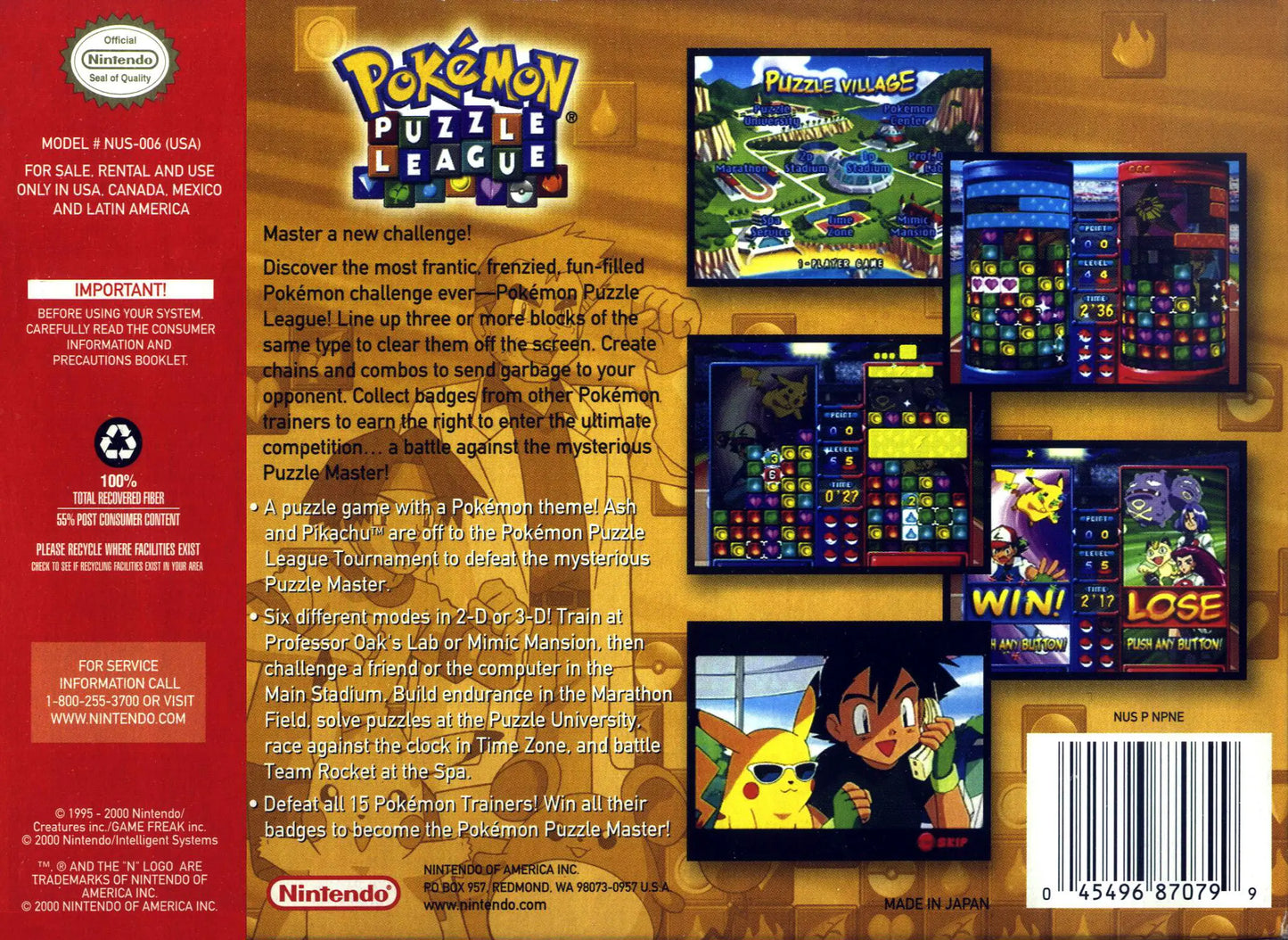 Pokémon Puzzle League (Nintendo 64)