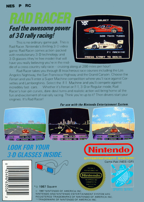 Rad Racer (Nintendo NES)