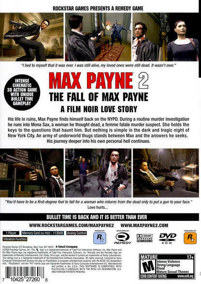 Max Payne 2: The Fall of Max Payne (PlayStation 2)