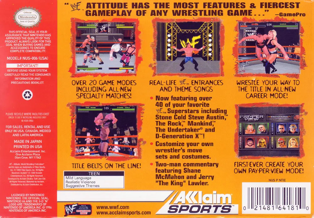 WWF Attitude (Nintendo 64)