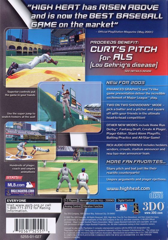 High Heat Major League baseball 2003 (PlayStation 2)