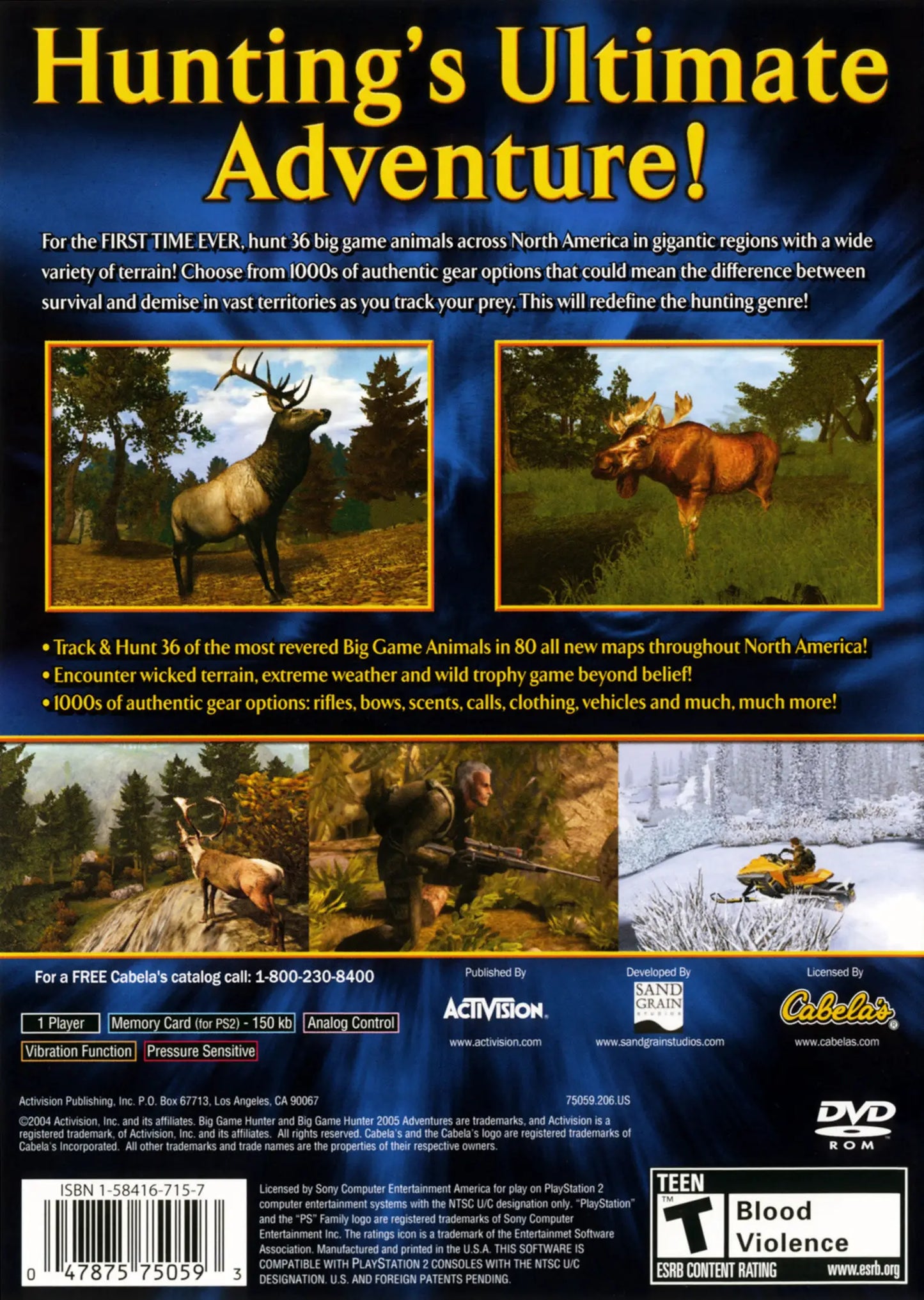 Cabela's Big Game Hunter: 2005 Adventures (PlayStation 2)