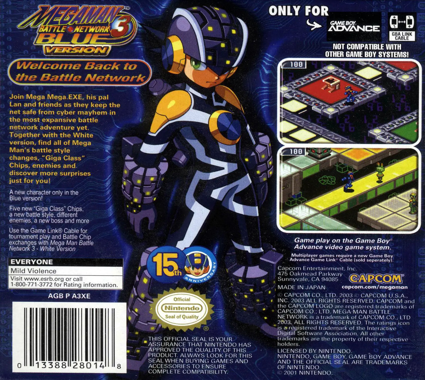 Mega Man Battle Network 3: Blue Version (Nintendo Gameboy Advance)