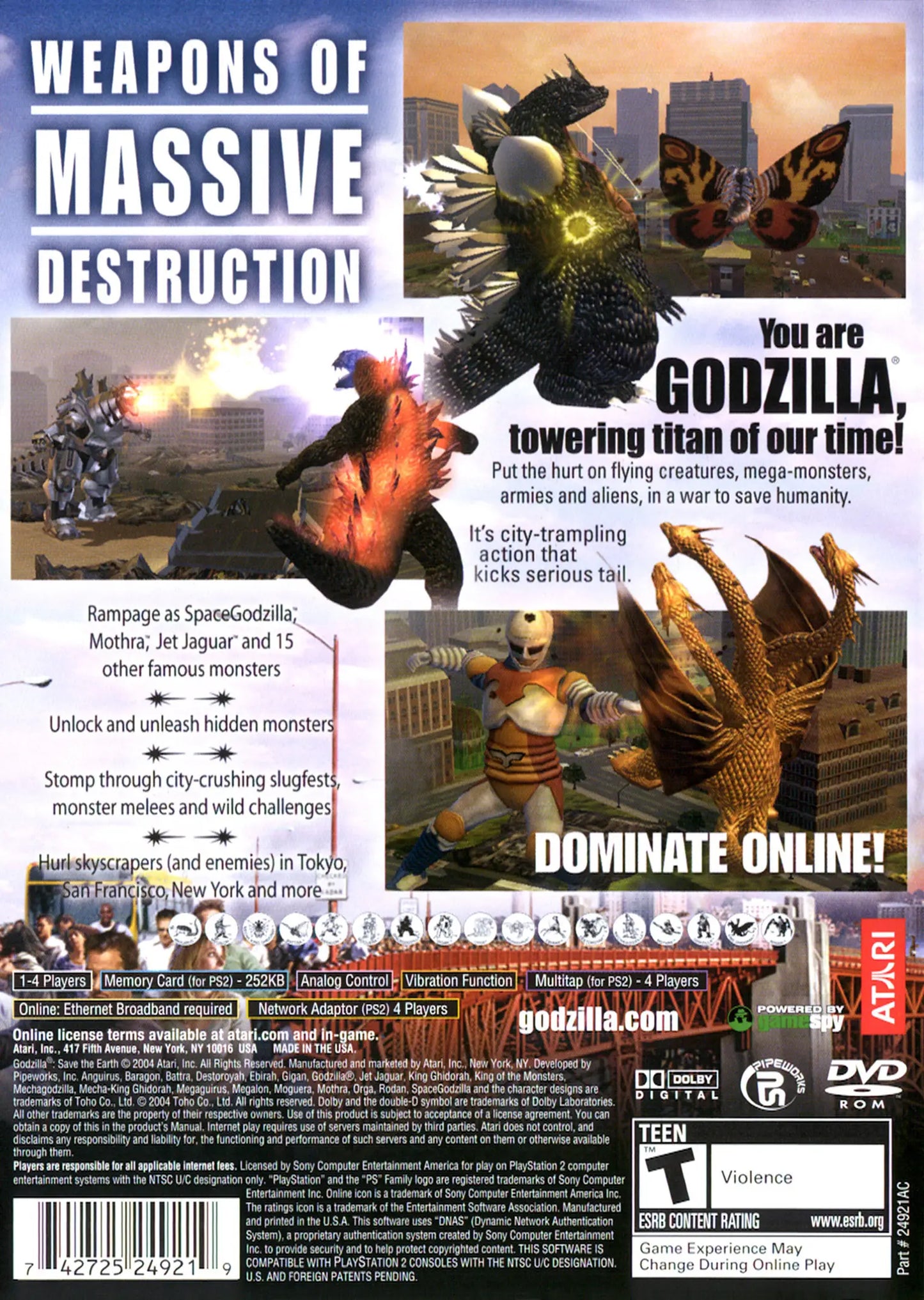 Godzilla: Save the Earth (PlayStation 2)