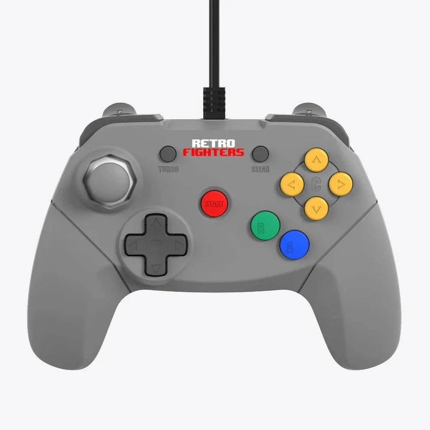 Retro Fighters Brawler64 Wired Controller V2 - Gray