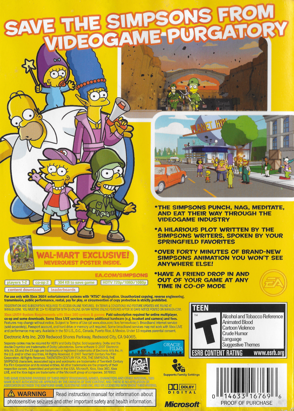 The Simpsons Game [Wal-Mart Exclusive Poster] (Xbox 360)