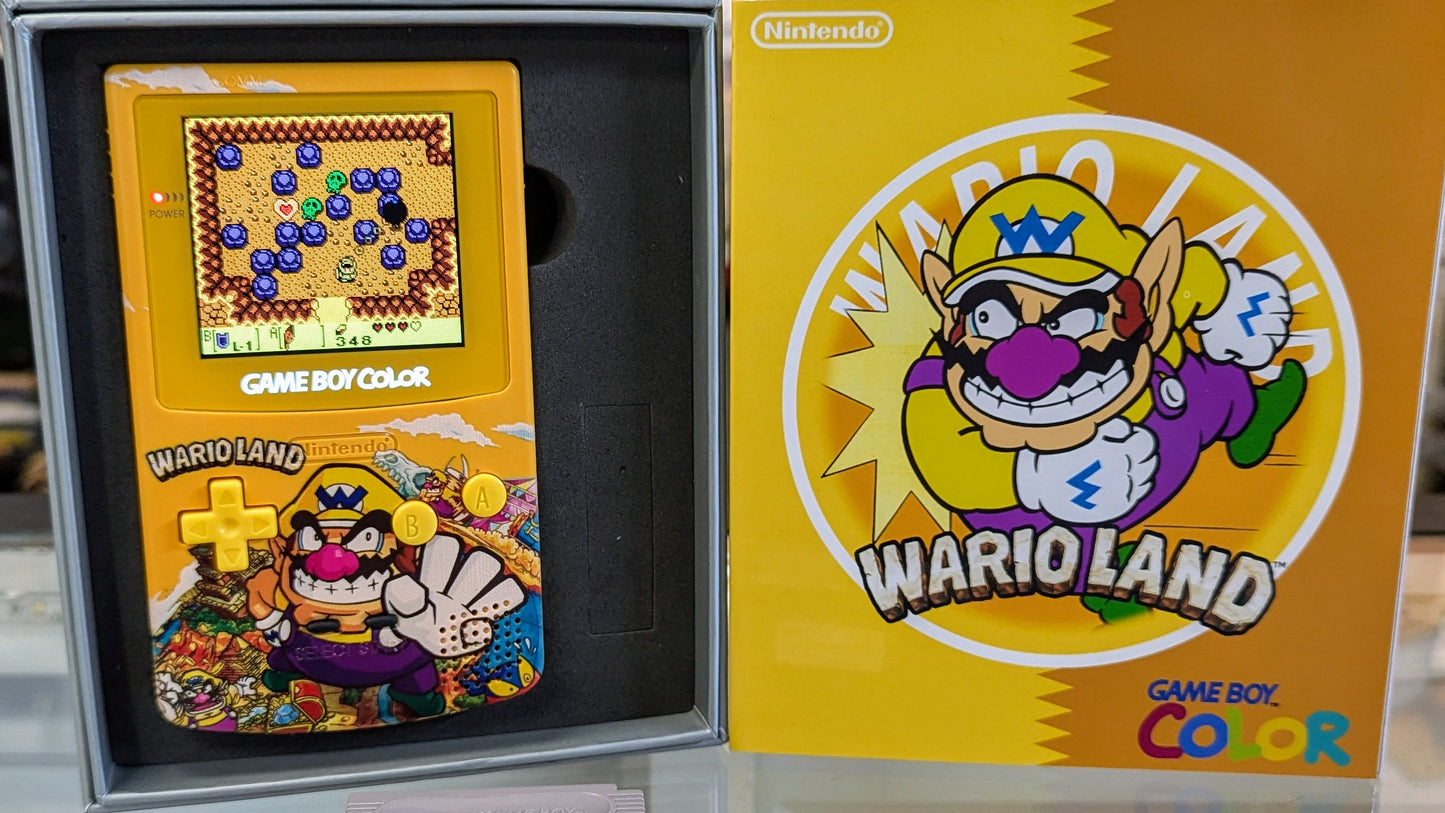 Game Boy Color System - Yellow Wario Land Shell - IPS Modded