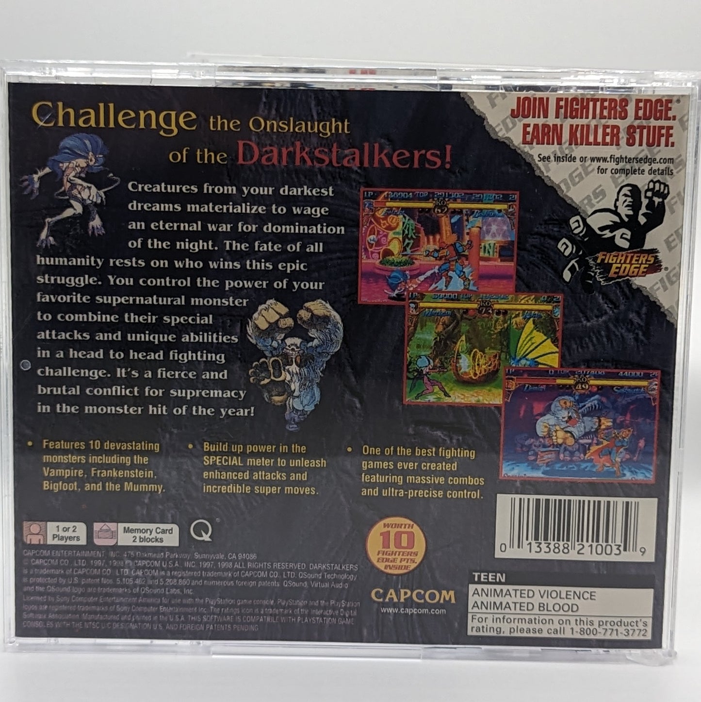 Darkstalkers: The Night Warriors [Jewel Case] (PlayStation 1)