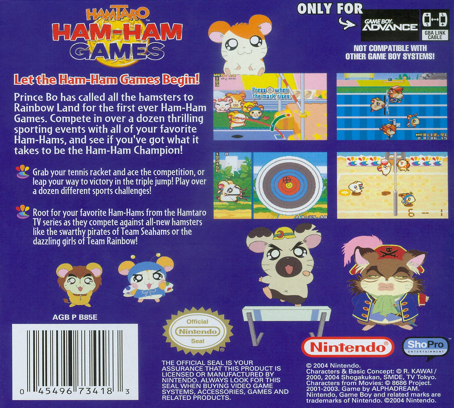 Hamtaro: Ham-Ham Games (Nintendo Game Boy Advance)